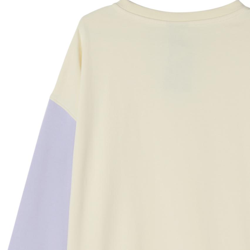 Nike Color Block Crewneck Sweatshirt Women Tops White DJ6946-156