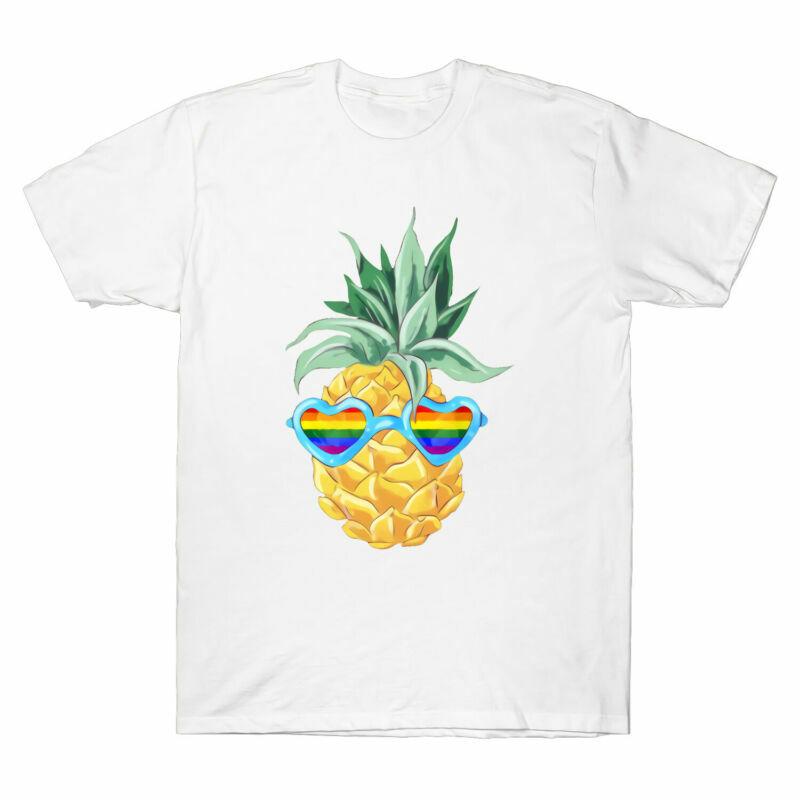 Unisexs Pineapple Cotton Funny Pineapple Tshirt Sunglasses Tshirt