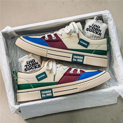 Neue orangefarbene Canvas-Sneaker Mann Übergröße Schnür-Plateau Herren-Espadrilles Bequem Low-Top Herren Skateboard-Schuhe zapatos de lona