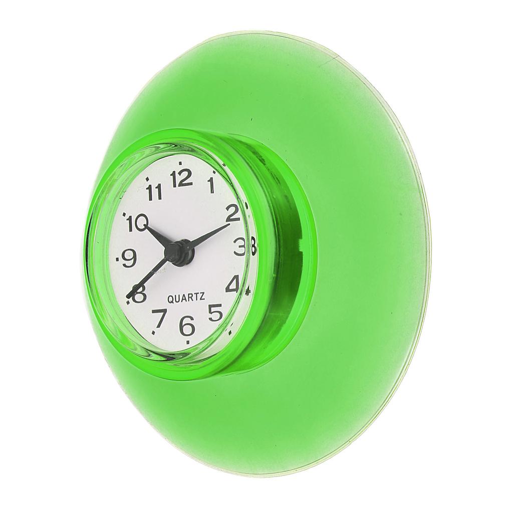 Uxcell Wall Clock, Mini Cute Bathroom Kitchen Mirror Suction Wall Clock Waterproof Quartz Clocks for Shower Home Decoration
