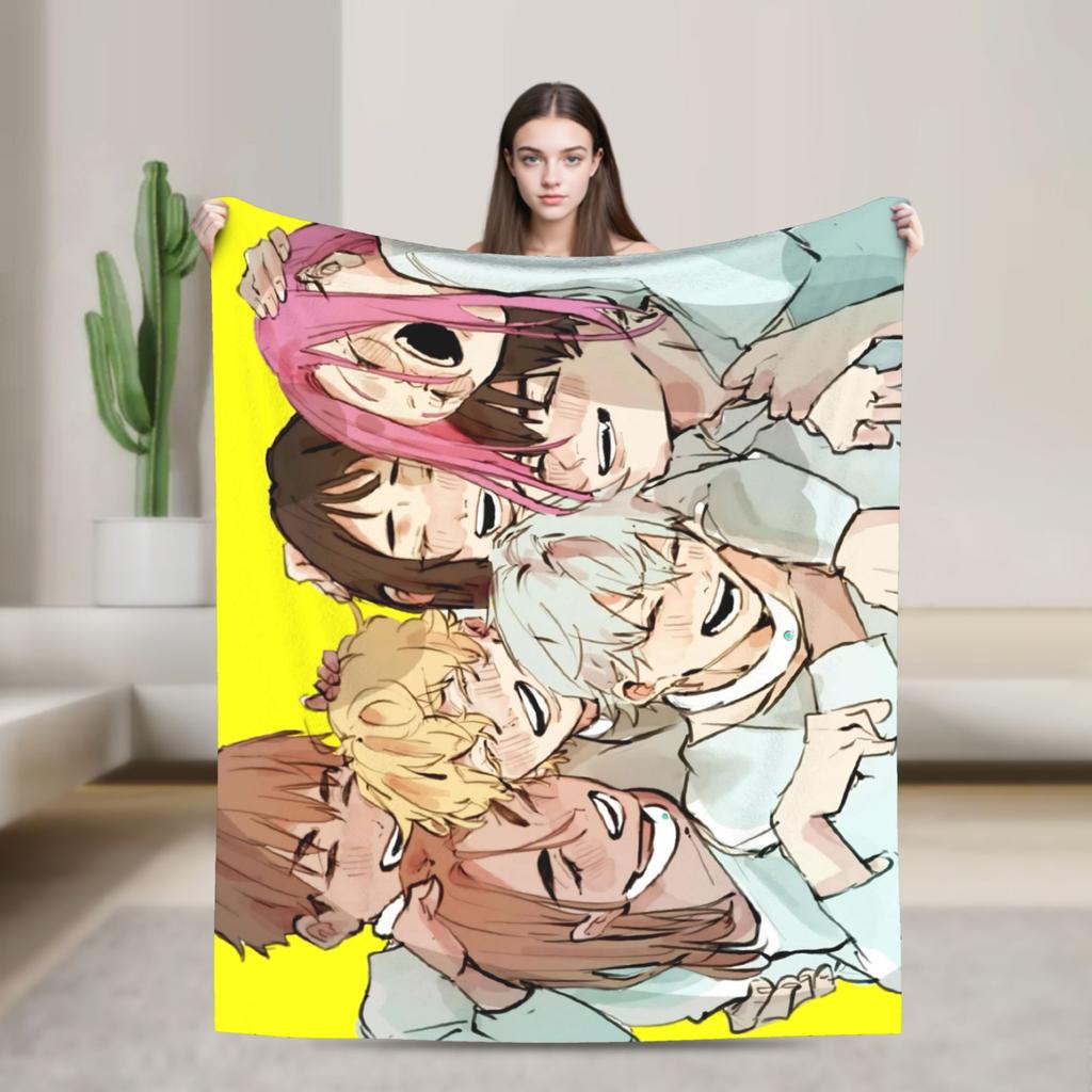 Aliens Music Cartoon Stages Fleece Throw Blankets Mizi Sua Till Luka for Bed Knitted Blanket Office Super Soft Breathable