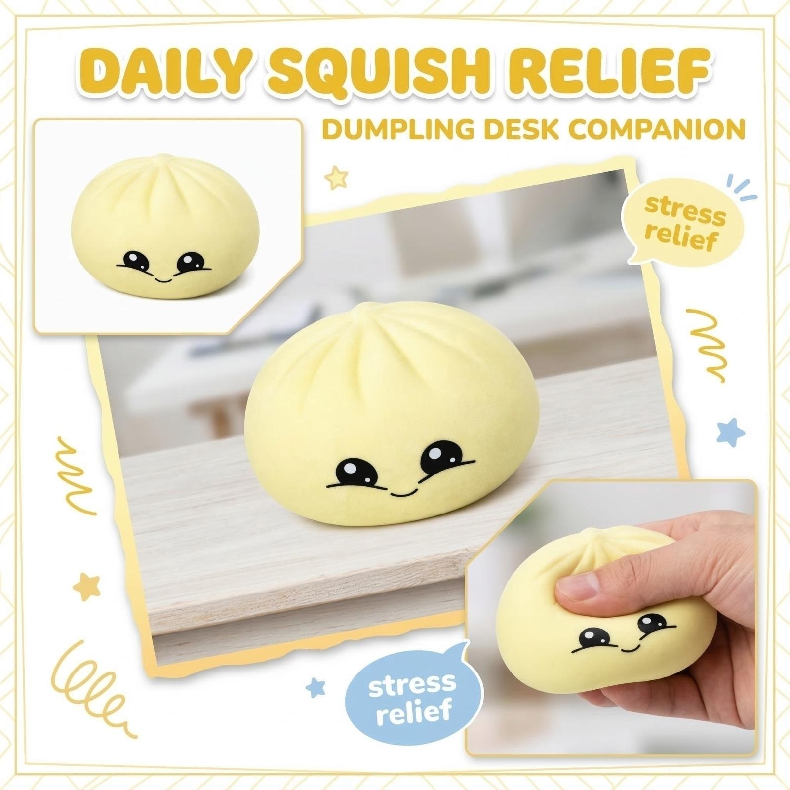

Stress Relieving Squshy Toy, Soft Rubber Bun One Size