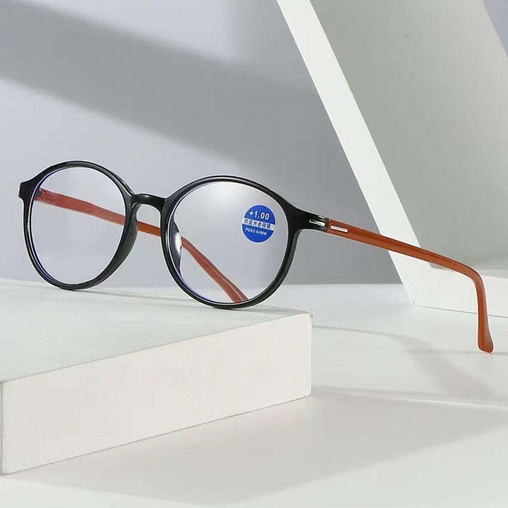 Fashion Retro Oval Frame Reading Glasses Women Anti-blue Light Eye Protection Presbyopia Eyeglasses Ultra-light Readers Eyewear