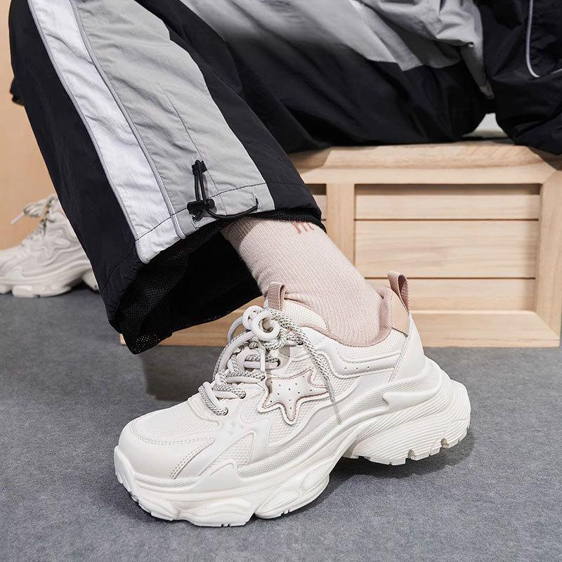 Dad Shoes Children Spring and Summer New Mesh Breathable Thick Sole Heightening Women's Shoes Casual Sports Shoes