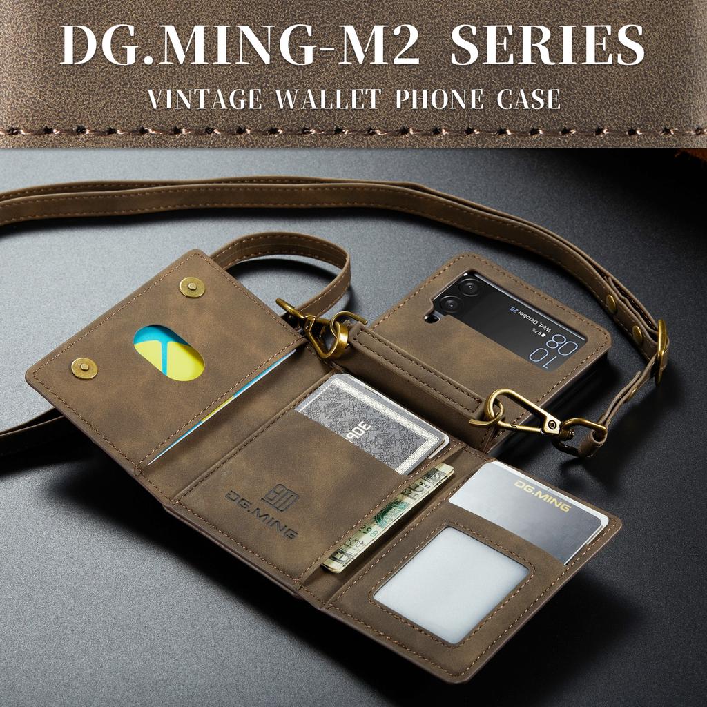 Fallschutz-Geldbörse aus Leder für Samsung Galaxy Z Flip5 5G Flip4 Flip 4 3 Flip3 Flip 5 Business-Telefongurtabdeckung