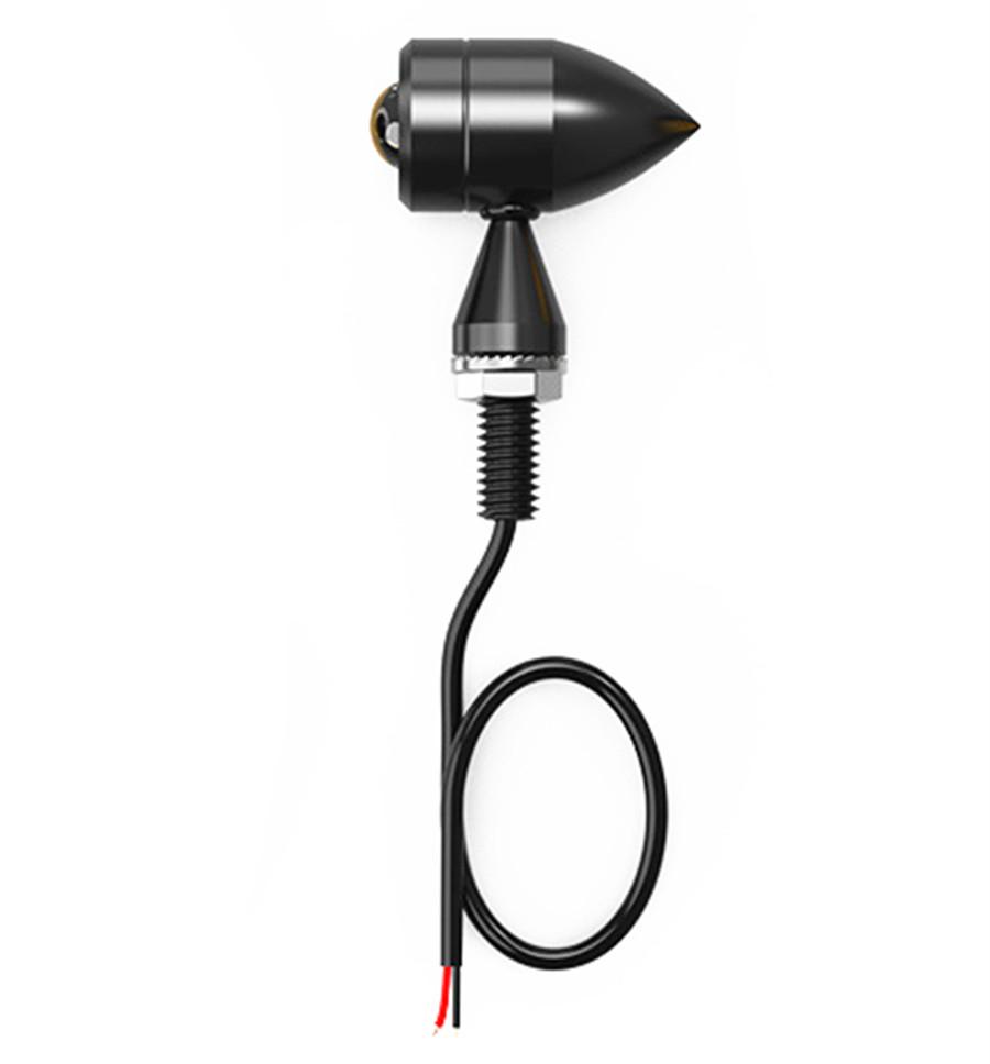 Pair Of Motocycle Mini LED Classical Turn Signal Light Indicators  12V CNC 8mm Amber