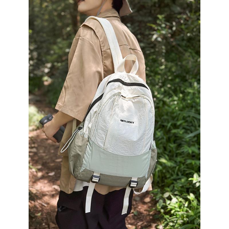 

Легкий рюкзак для путешествий на открытом воздухе Новый простой нишевый дизайн повседневный студенческий школьный рюкзак зелёный