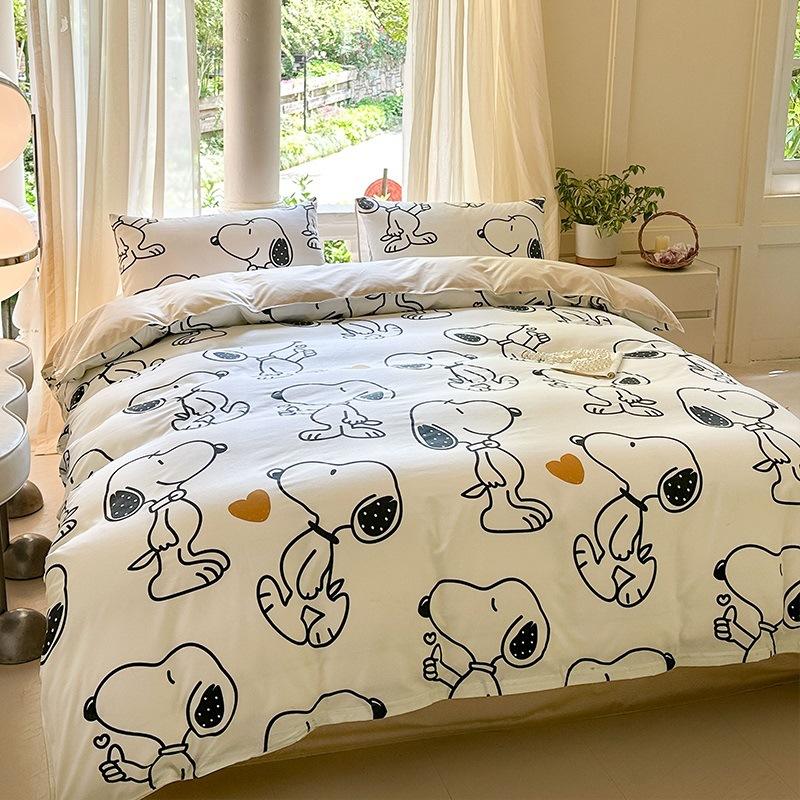 Small Fresh Four-piece Bed Sheet Set Quilt Cover Set Single Dormitory Three-piece Set Skin-friendly and Comfortable Bedding