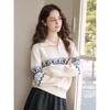 Betu Women's Fair Isle Jacquard Half-Zip Knit Sweater