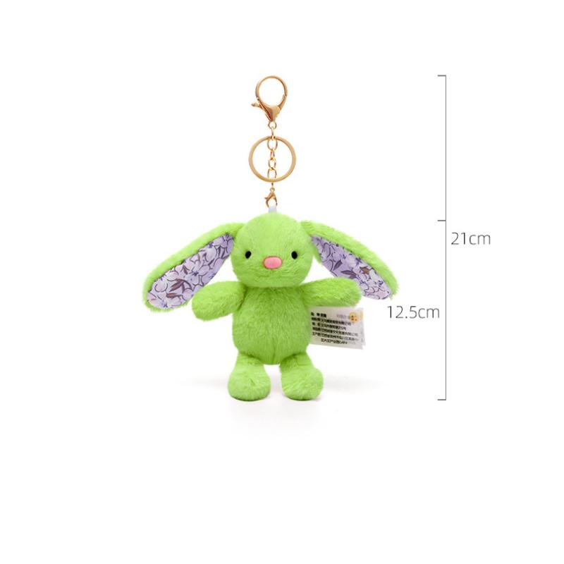 Cute Rabbit Keychain - Mini Plush Keyring, Adorable Car Accessory & Bag Charm Gift for Girls
