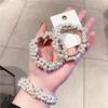 6PCS Pearl scrunchie elastic hair cord for women's and girls' hair accessories