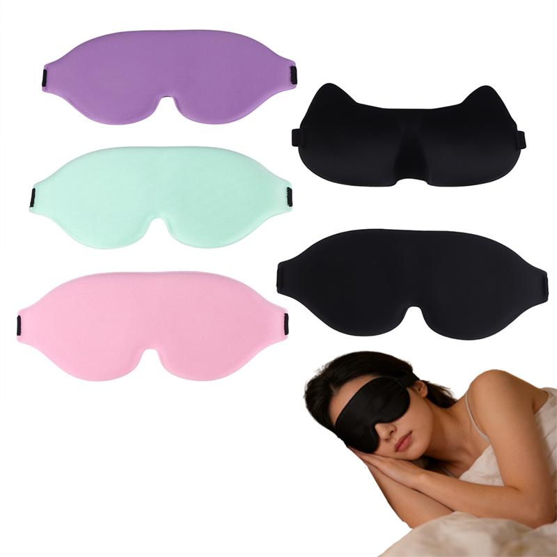 3D Sleeping Eye Mask Soft Skin-Friendly Breathable Light Blocking Eye Cover Travel Rest Lunch Break Blockout Light Eyeshade