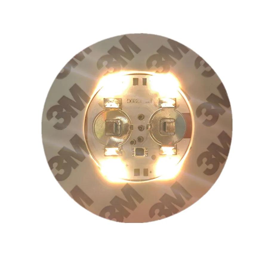 1-40PCS Battery Powered LED Coaster 3 Modes with Wine Glass Mat Cup Pad Sticker Bottle Drinking Club Bar Party Decor Night Light