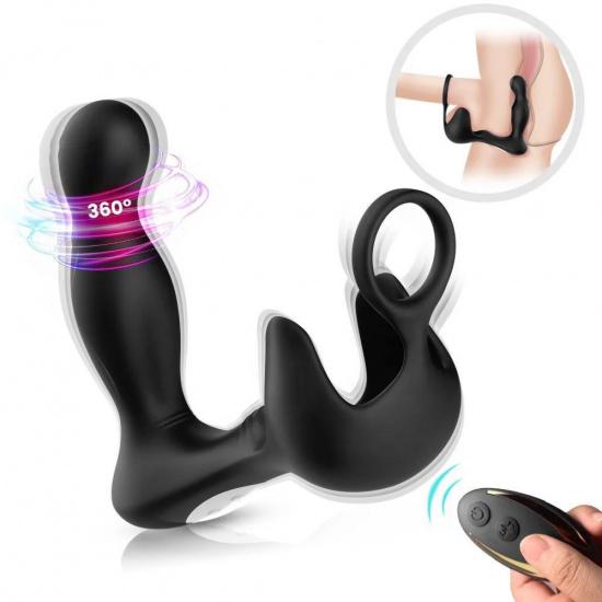 2023 New Anal Vibrator With Penis Ring Vibrating Prostate Massager Thrusting Butt Plug Vibrator for Men Women Anal Sex Toys