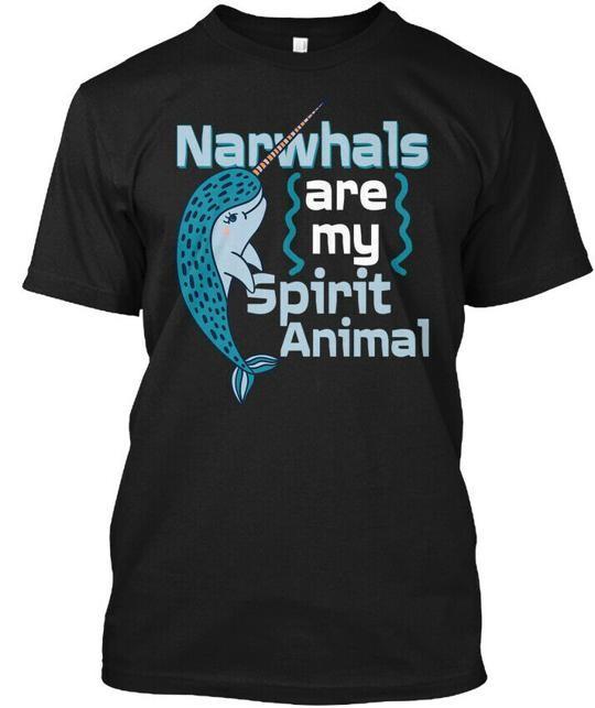

Narwhals Are My Spirit Animal T-Shirt Made in the USA Size S to 5XL 3XL