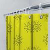 Buntfarbenes Sunburst Duschvorhang-Set Moderne Badezimmerdekoration Für Badezimmer Küchen Perfekte Geschenkidee (Gelb)