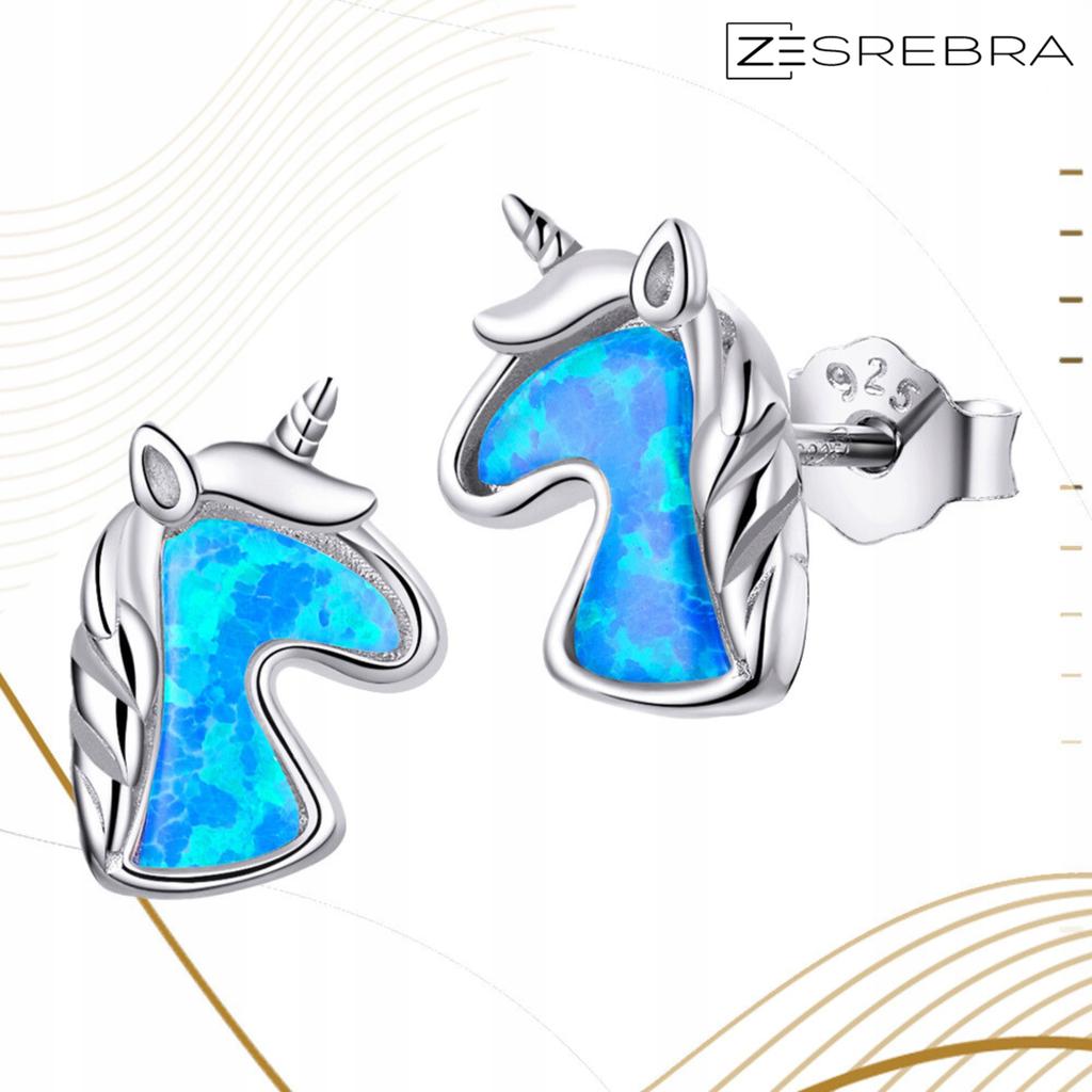 Unicorn Stud Earrings S925 Shiny Unicorn