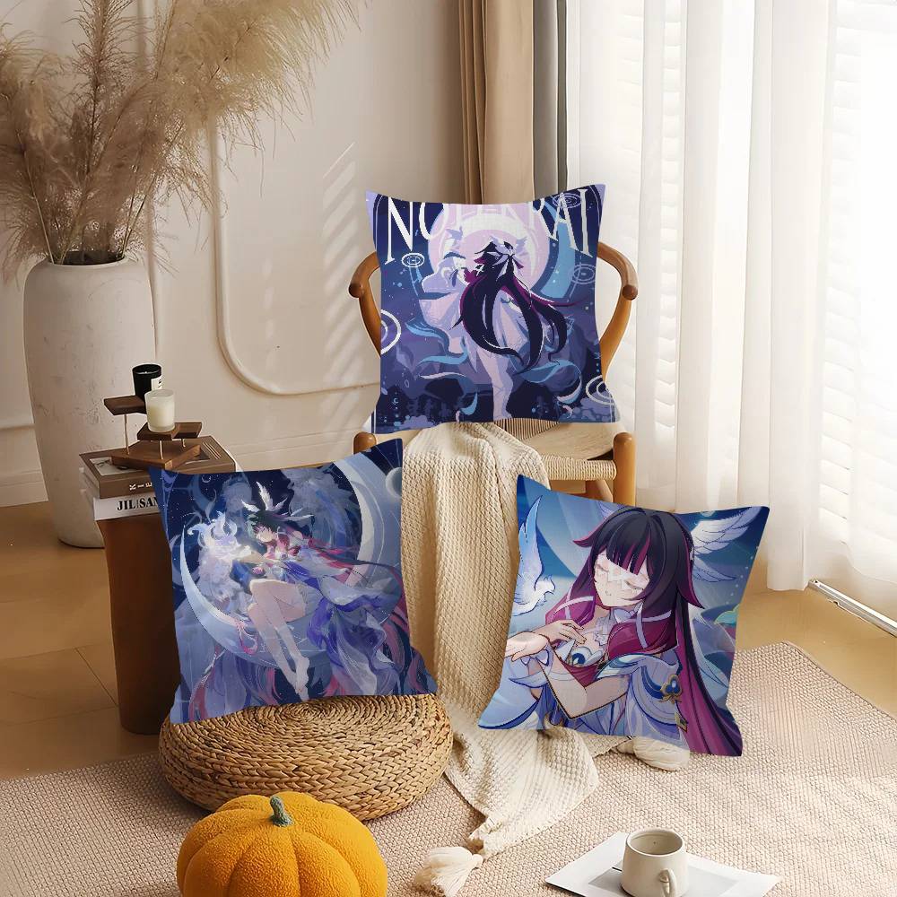 Genshin Impact Columbina cushion  Pillow Cover Design cushion Cover decor Holiday Decorati
