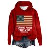 Women's Hooded Long Sleeve Printed Flannel Top Hooded Sweatshirt