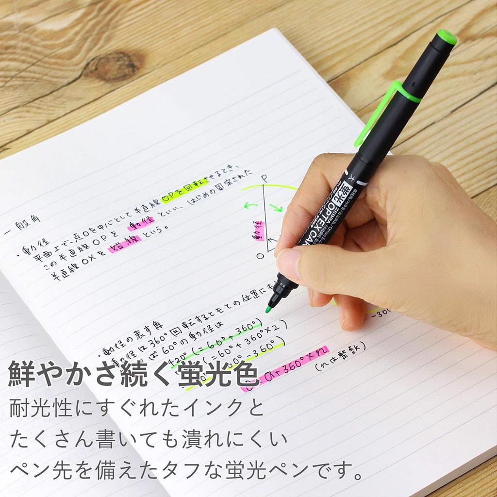 Zebra Optex Care Highlighter Set, 10 Colors - WKCR1-10C Luminescent Pens for Office & School Use