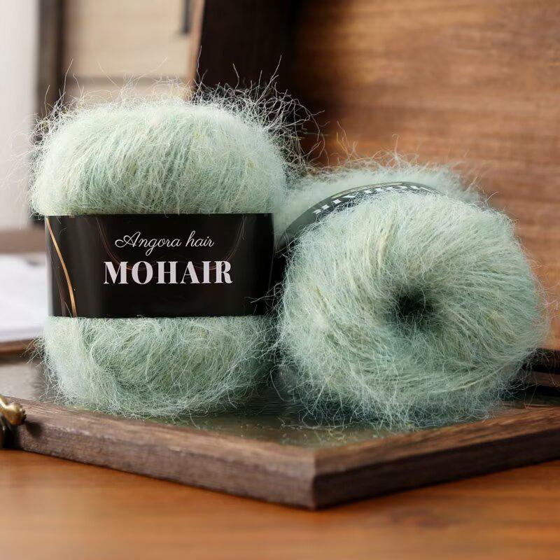 25g/Ball Soft Winter Hand Knitting Material DIY Alpaca Mare Fur Ball Warm Plush Chunky Mohair Yarn Scarf Luxury