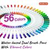 Shuttle Art Color Watercolor Brush Brush 56 Color Brush Ultra Fine Twin Quick For Coloring Homework Pens, Pens, Pens, Set, Water-Based Pens, Pens,