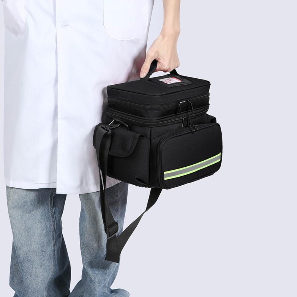 Empty Double Layer Medicine Bag Emergency Rescue First Responder Organizer  Home