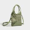 New color blocking woven handbag with female niche design, fashionable mobile phone bag, versatile hollow shoulder bag