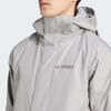 adidas Giacca Sportiva 3-in-1 da Esterno Foderata in Pile Impermeabile Antivento da Uomo Grigio Ghiaccio IX5627