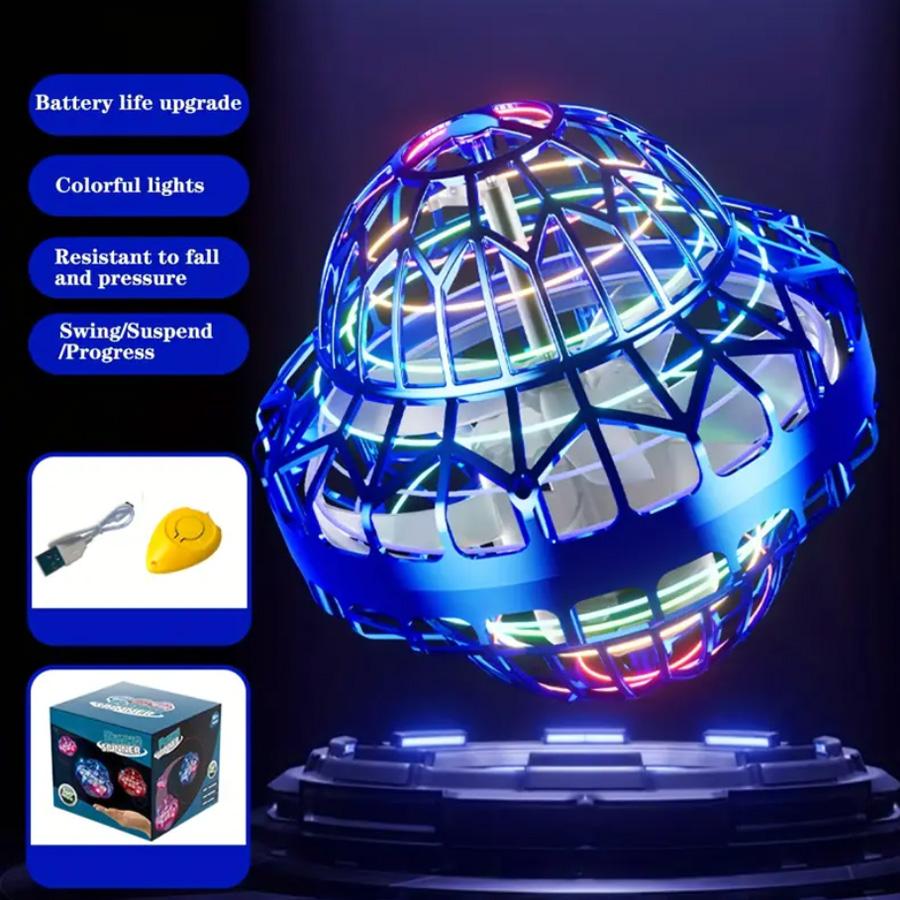 Spinning Flyball, Night Light Suspension Ball, Return Hand Throwing, Spinning, Decompression UFO, Novel Luminous Children's Gift