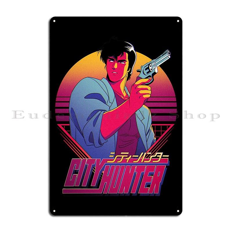 City Hunter Nicky Larson In Tokyo Metal Plaque Poster Home Designer Cinema Create Mural City Hunter Tin Sign Poster