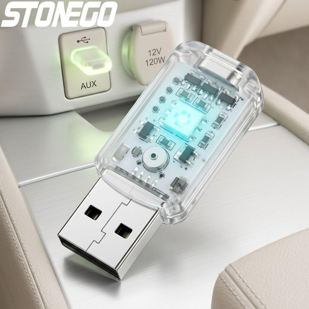 

Car USB 5V LED Atmosphere Light Colorful Romantic Interior Auto Home Decorative Ambient Lighting Wall Desktop Decoration белый