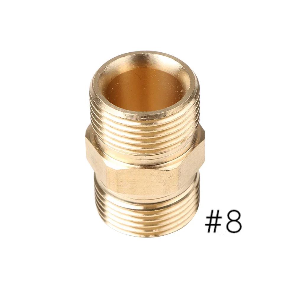 Brass 3/8" 1/4" M14 M18 M22 Thread Connector Male Female Adapter for High Pressure Washer Torch Transitional Joints Pipe Fitting