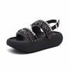 Flats Platform Women's Sandals Crystal Shoes Elegant Summer Woman Slippers 2025 Dress New Slides Sport Mujer Zapatos
