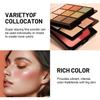 3-in-1 Multi-Layer Makeup Palette, Eyeshadow Blush and Highlighter Combo Set, All-in-One Face Glow Palette with Shimmer Eyeshadow and Cream Blush