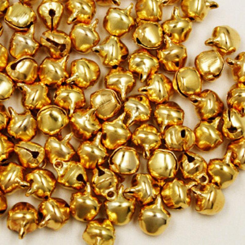 100Pcs Mixed Color Jingle Bells Beads For Festival Party/Christmas Tree/DIY Crafts Accessories