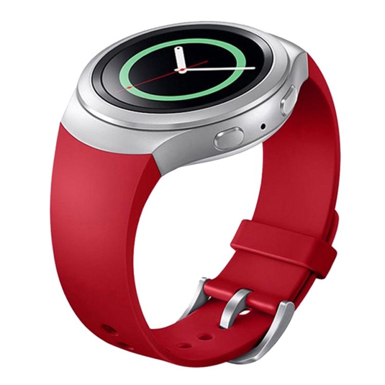 

Для Samsung Gear S2 Sport / Gear S2 Watch однотонный силиконовый ремешок для часов красный