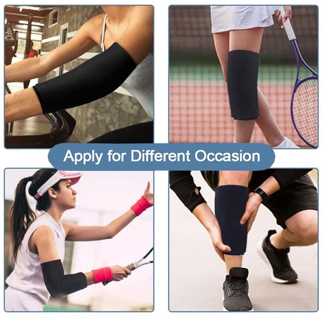 Elbow Gel Sleeve Cold and Hot Compression Elastic Fit Elbow Ice Pack for Sports Office Work S