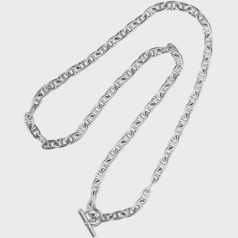 S925 Versilberte Vielseitige Hip-Hop Schlüsselbeinkette für Damen