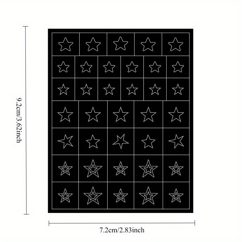 1Pc Hollow Inkjet Sticker Butterfly Star Love Star Airbrush Template Small Pattern Nail Sticker
