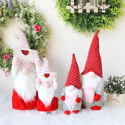 2024 Love Faceless Dwarf Rudolf Window Prop Mother'S Day Doll Decoration Valentine'S Day Doll