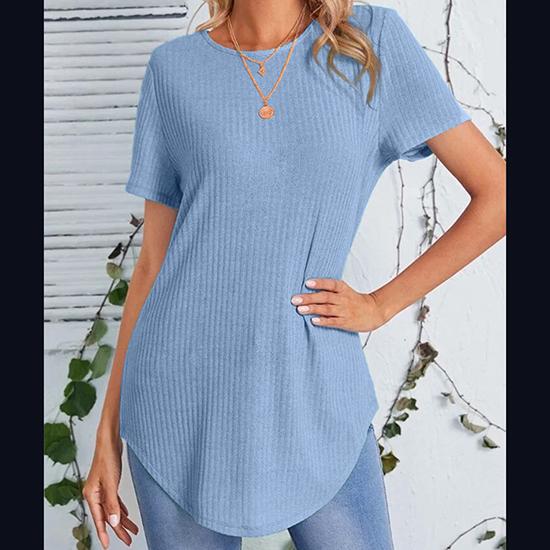 Moda de primăvară și de vară Tricou lejer casual damă spate cu un singur piept Top casual