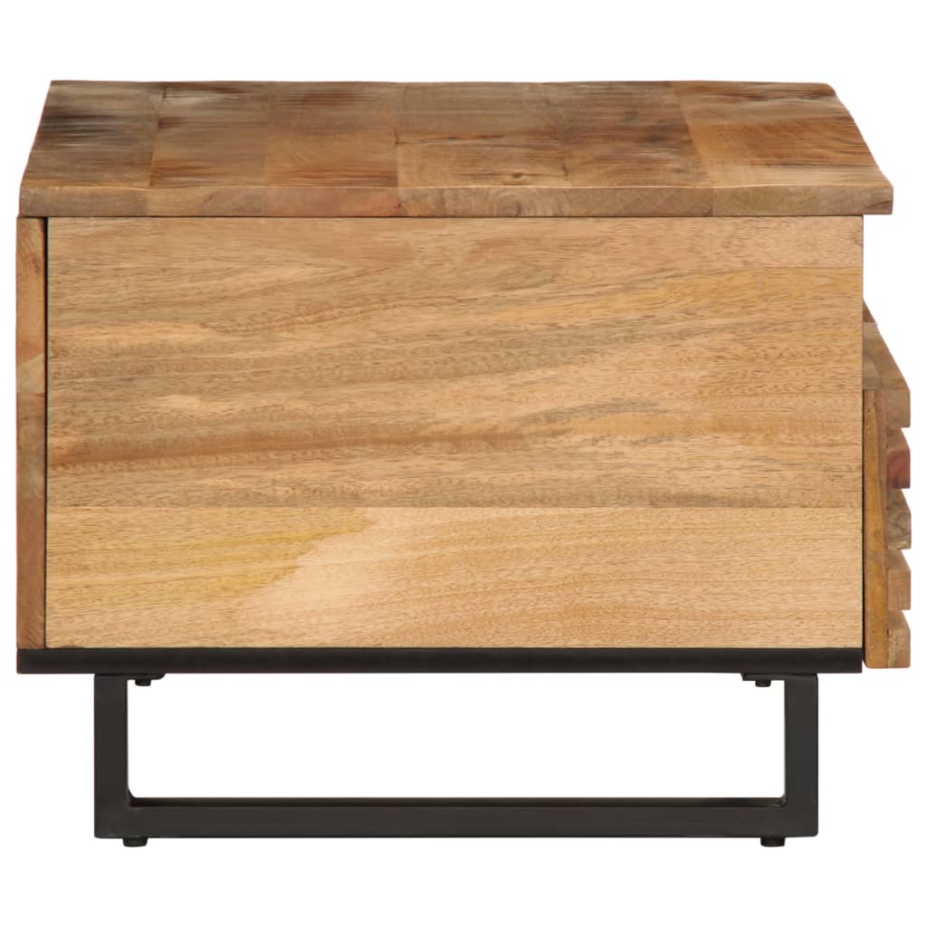  Coffee Table, 80x55x40 Cm, Rough Solid Mango Wood