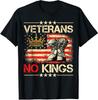 Veterans No Kings Military Protest USA Flag America Unisex T-Shirt