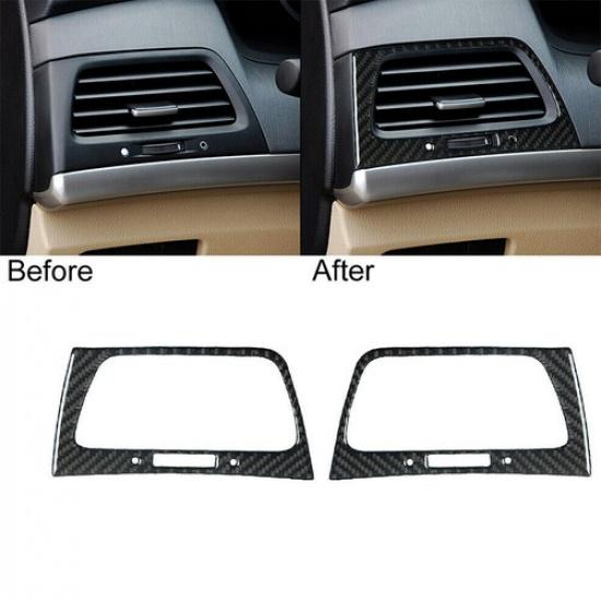 ABS Carbon Fiber Dashboard Side Air Vent Cover Trim Fit For Honda Accord 2008-12