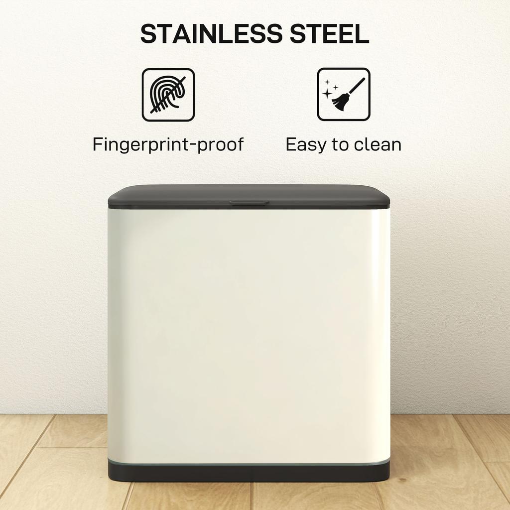 8L Hanging Kitchen Bin, Rubbish bin with Lid and Removable Inner Bucket for Kitchen Cabinet Door, Under Sink, Office