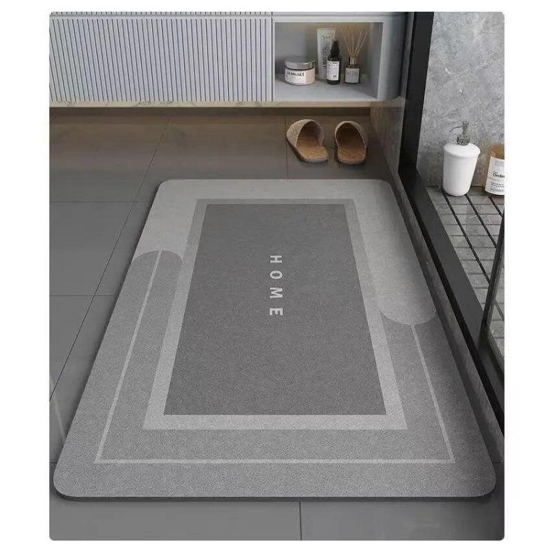 Bathroom Absorbent Floor Mat, Anti Slip Diatomaceous Mud Foot Mat, Quick Drying Toilet, Anti Fall Toilet Door Mat, Foot Mat