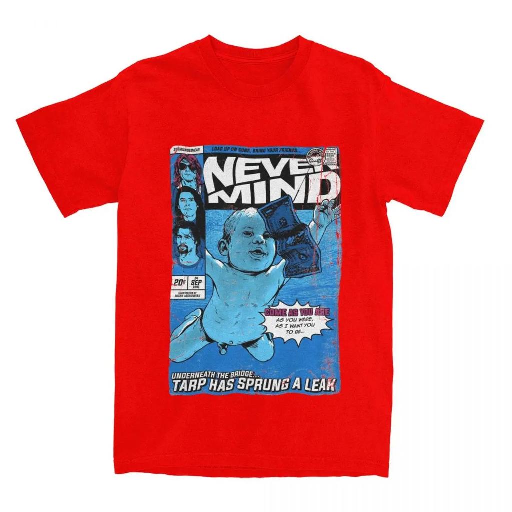 Funny Kurt Cobain Nevermind Album T Shirt Men Womens Pure Cotton Tees Shirt Highend Luxury hot product Unisex Cotton soft tees