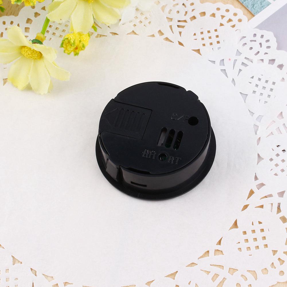 LCD Cigar Hygrometer Thermometer with Embedded Installation, Temperature and Humidity Meter for Humidor, Black Round Face