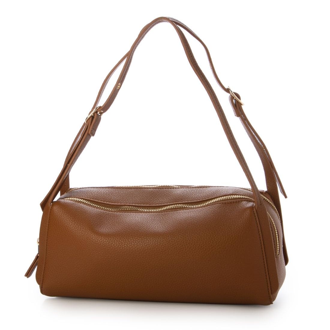 Double zipper bag semi-shoulder